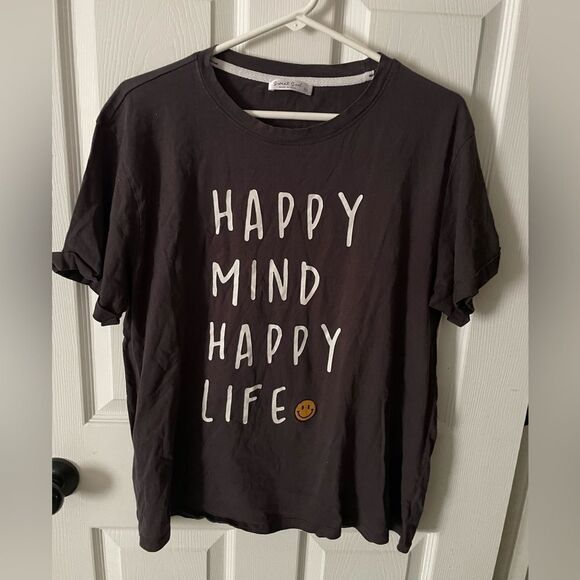 Gray Graphic Relaxed Short Sleeve Tee - Picture 1 of 5
